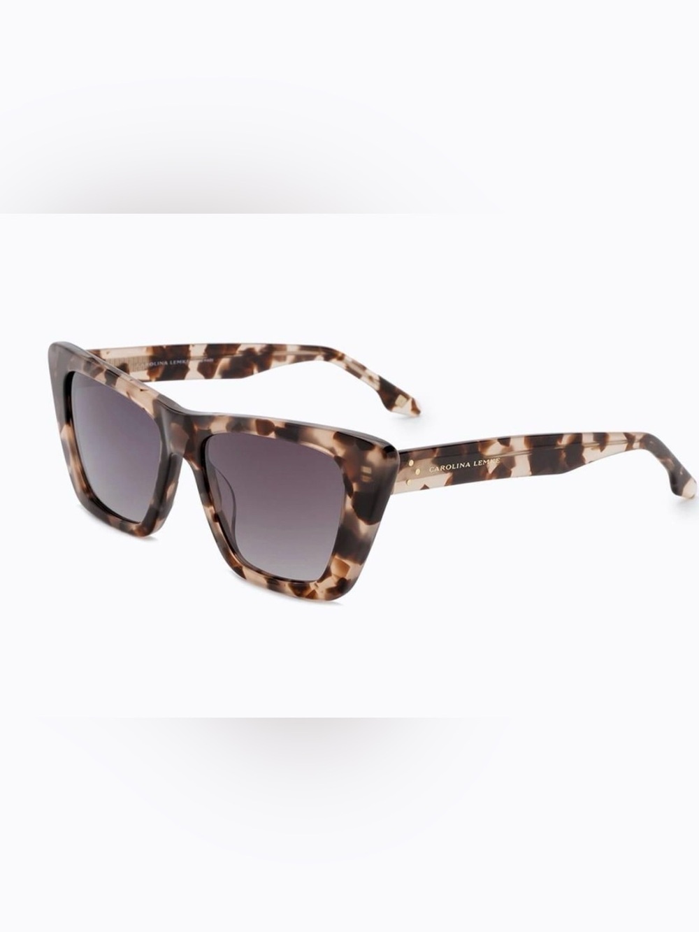 Carolina Lemke "Lagoon" Oversized Tortoiseshell Sunglasses